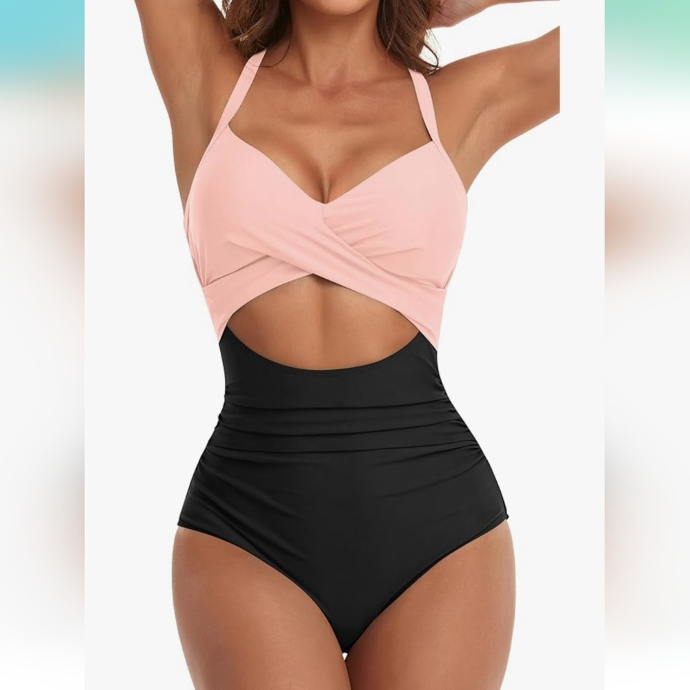 Women's One Piece Swimsuit, Cutout High Waisted Bathing Suite